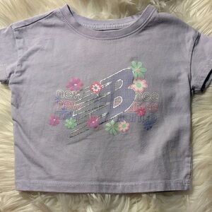 New Balance Kids Purple Floral Tee
